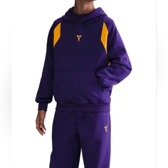 Nike Kobe Bryant Mamba Kids' Therma-Fit Purple Yellow Hoodie HJ1028-547 Size XL - Picture 14 of 14